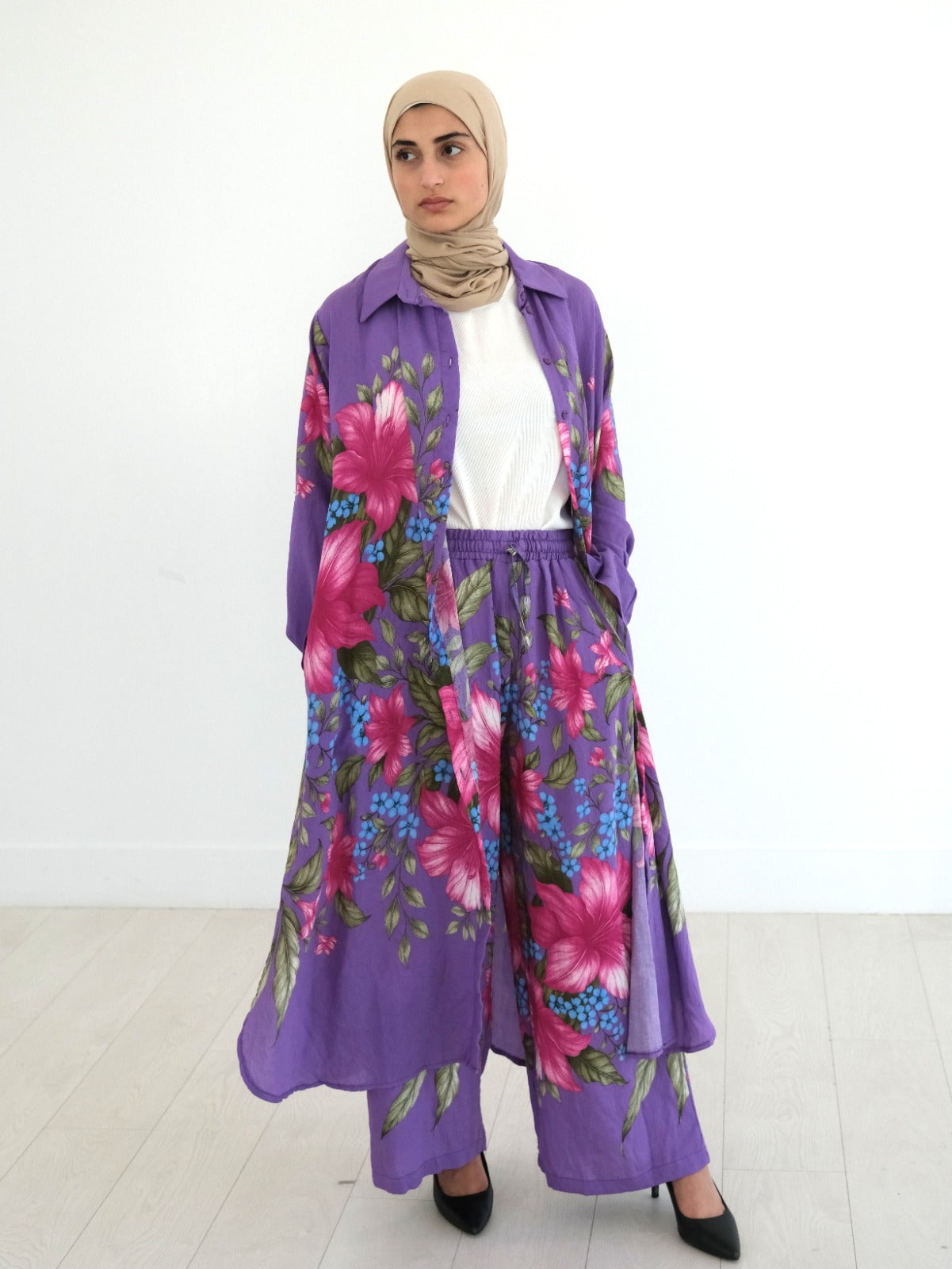 Petals & Purple Pant Set