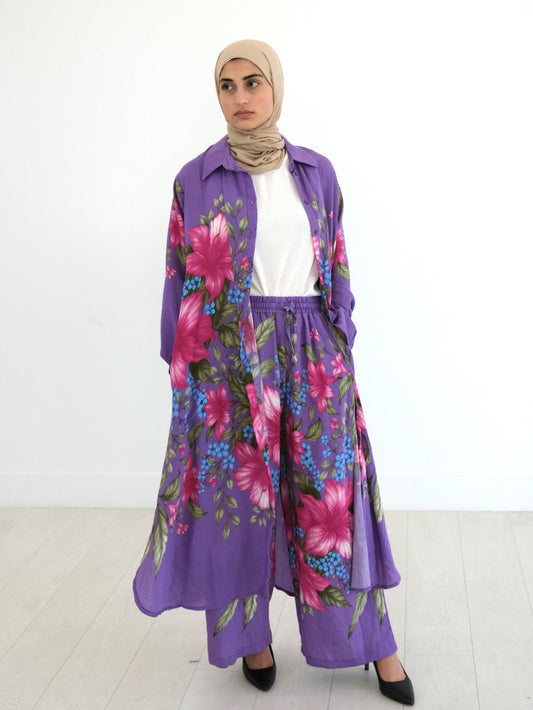 Petals & Purple Pant Set
