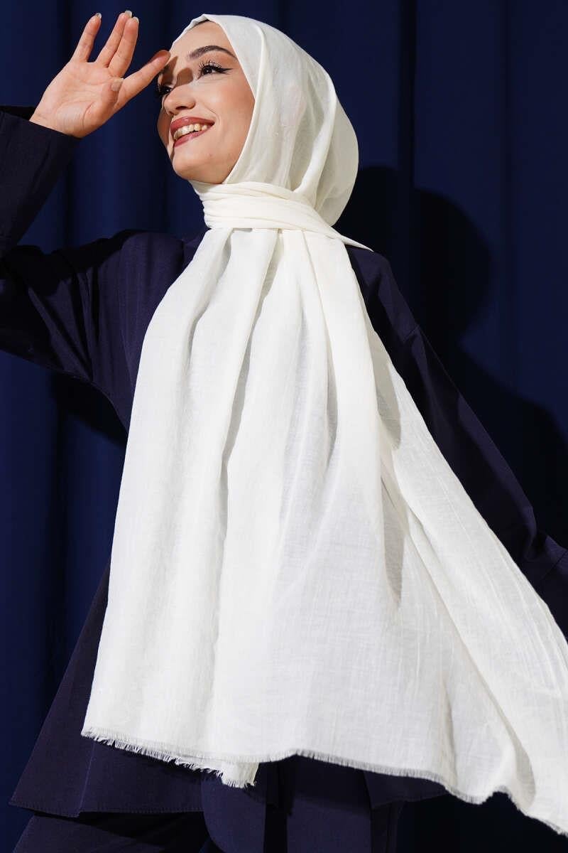 Bamboo Crush Hijab - White