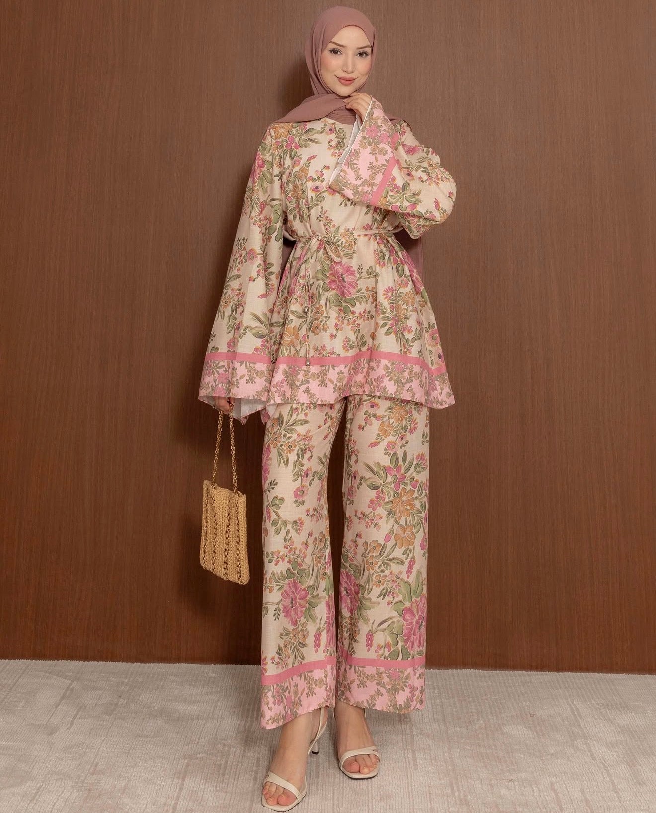 Breeze Linen Set - Pink