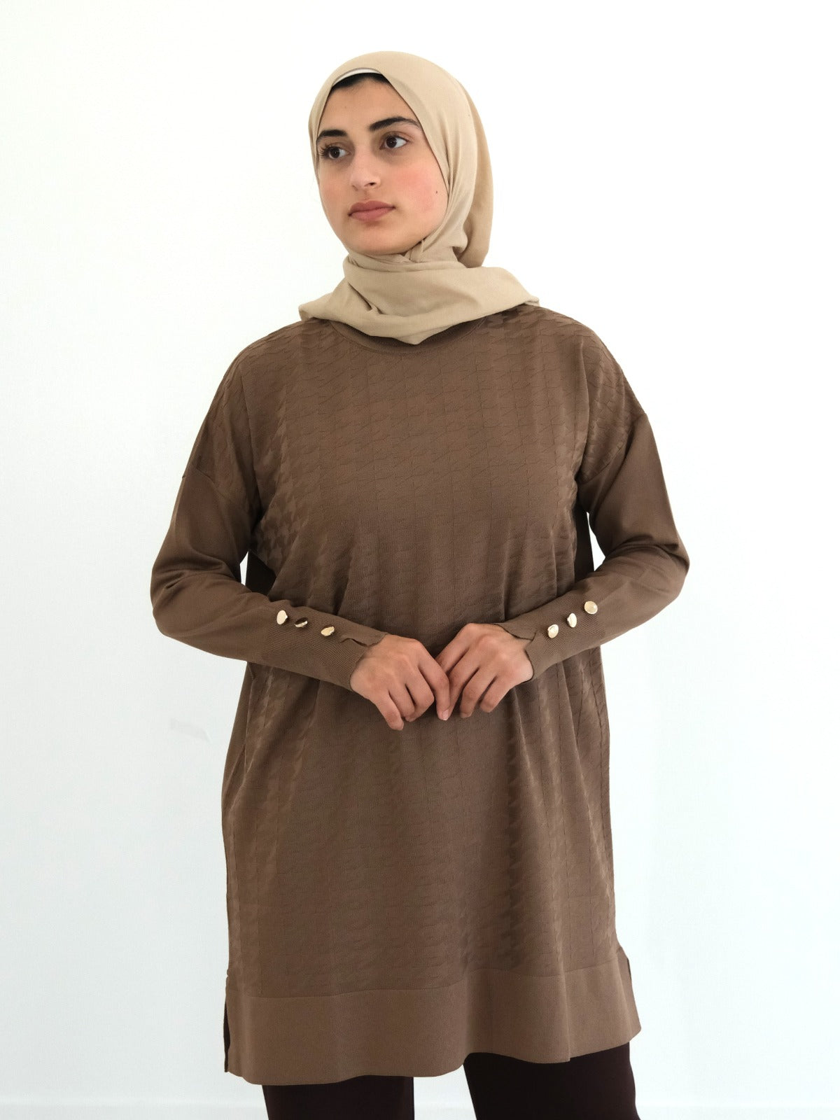 Cool-Touch Houndstooth Tunic