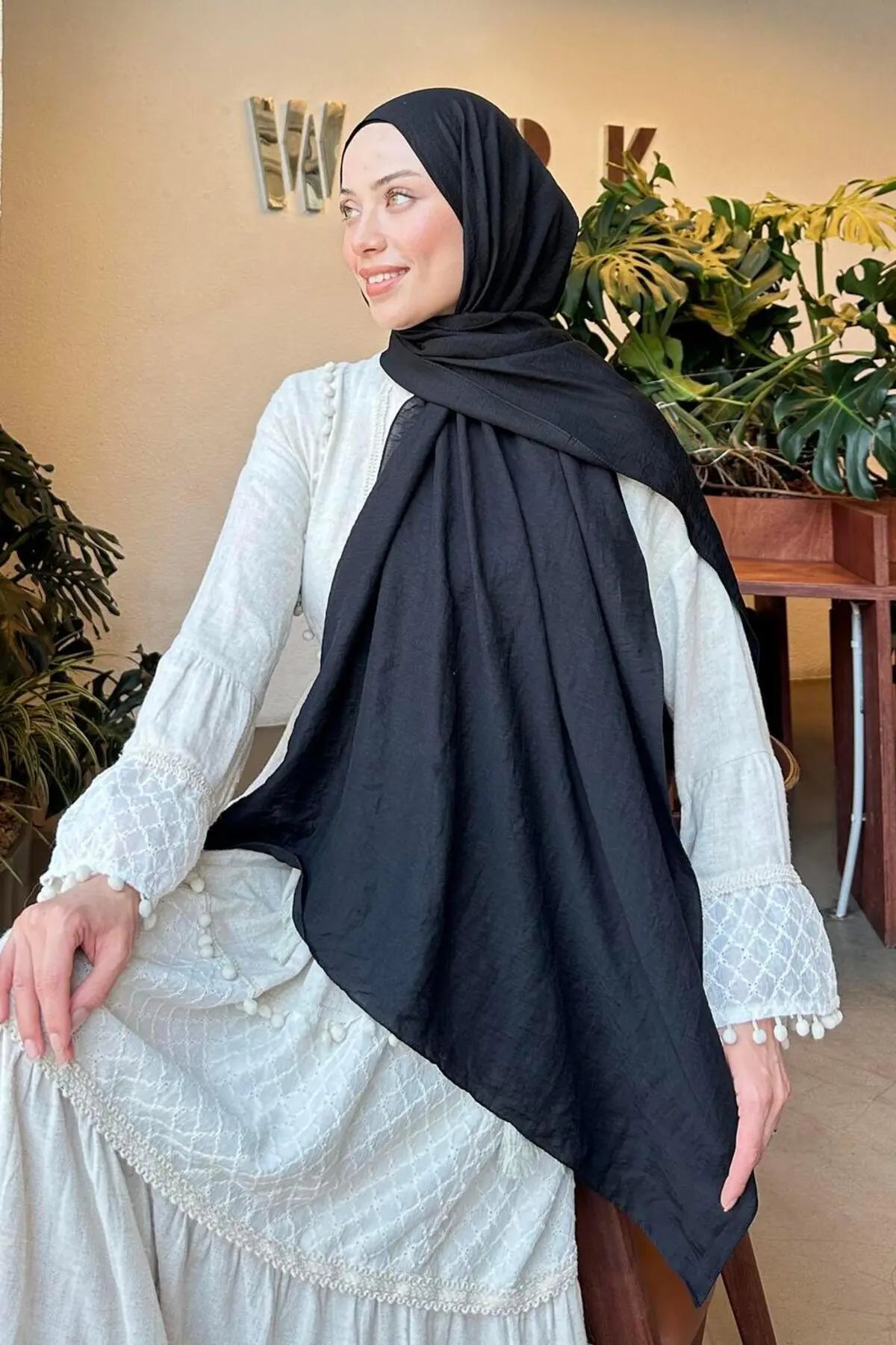 Comfort Cotton Hijab - Black