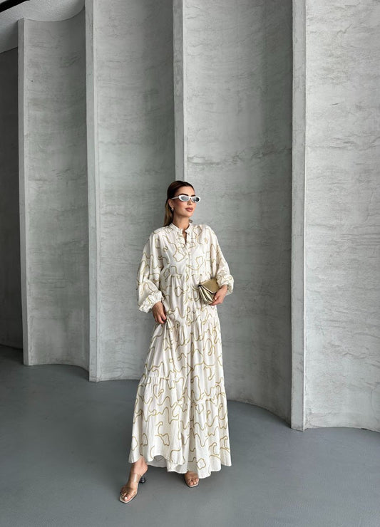 Alya Embroidered Viscose Maxi Dress
