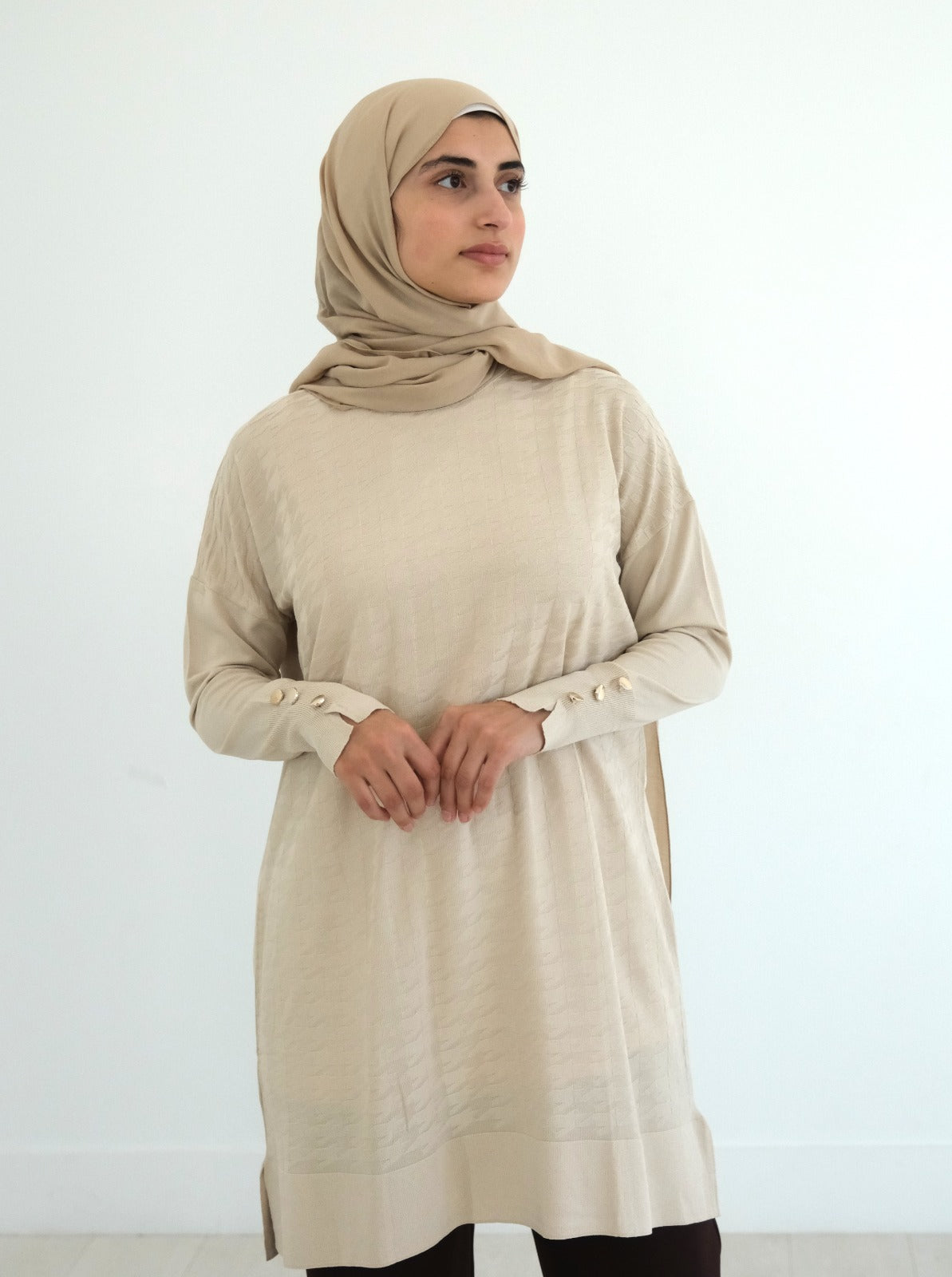 Cool-Touch Houndstooth Tunic