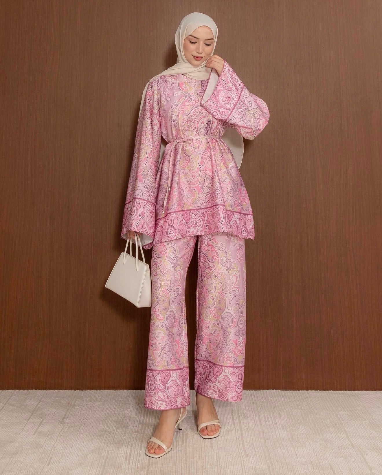 Harmony Satin Set - Pink