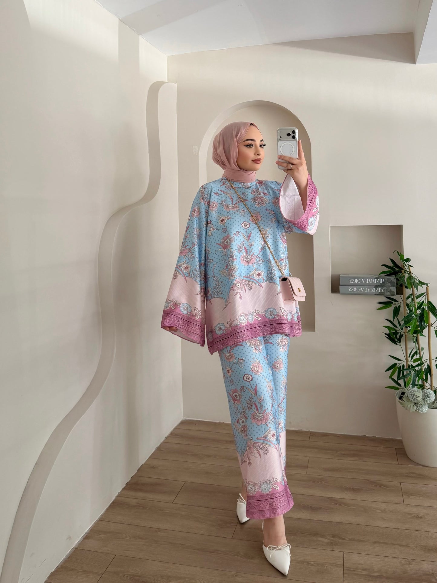 Harmony Satin Set - Romantic Blue