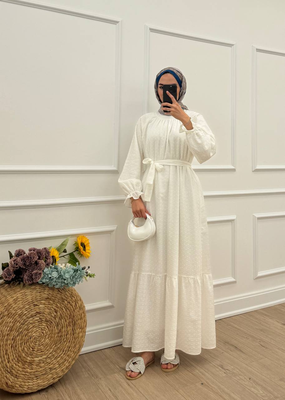 Noor Lined Dress - White