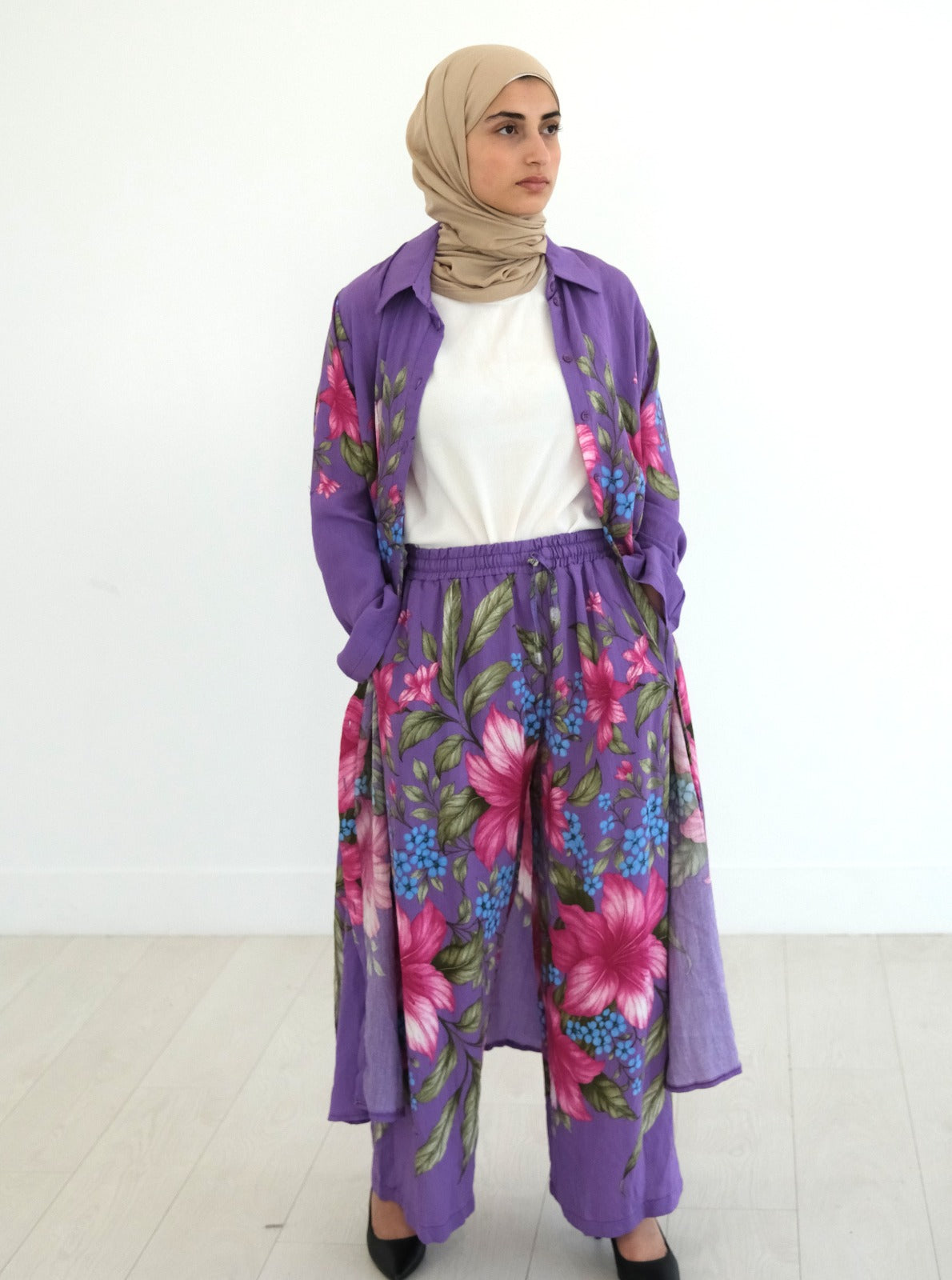 Petals & Purple Pant Set