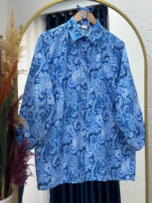 Paisley Tunic Shirt - Blue