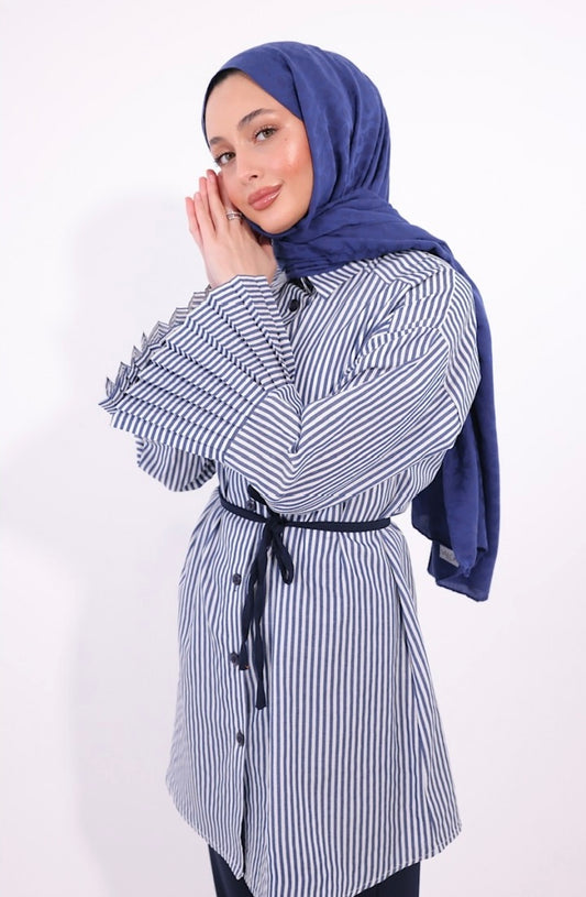 Striped Pleats Set