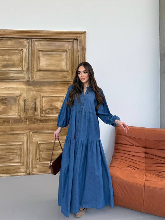 Denim Summer Dress - Dark