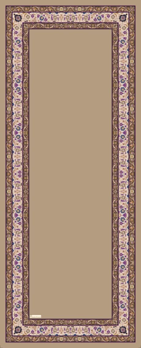 Royal Ottoman Print Hijab - Milky Chai