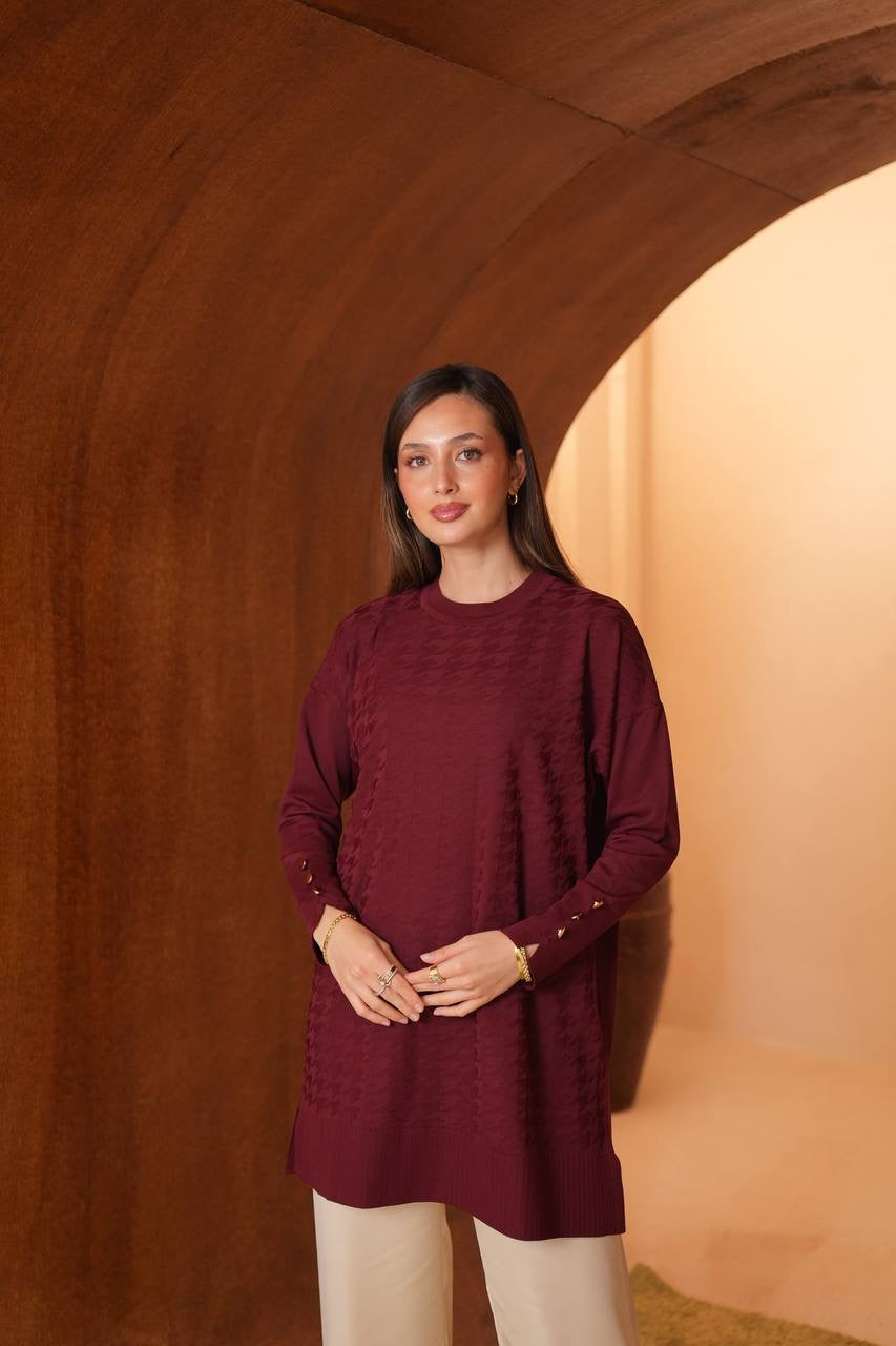 Cool Touch Tunic in burgundy – Modestique