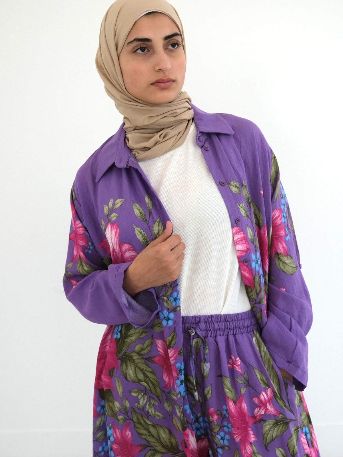 Petals & Purple Pant Set