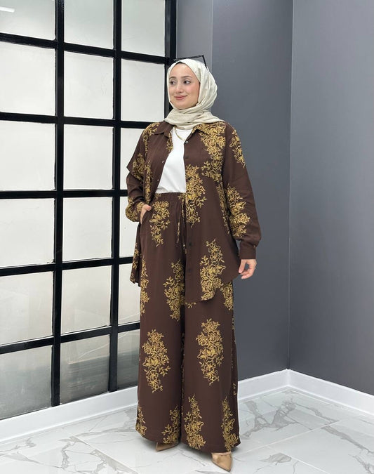 Gold Motif Pant Set