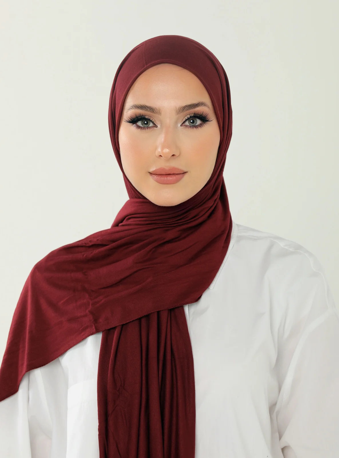 Jersey Hijab - Maroon Red