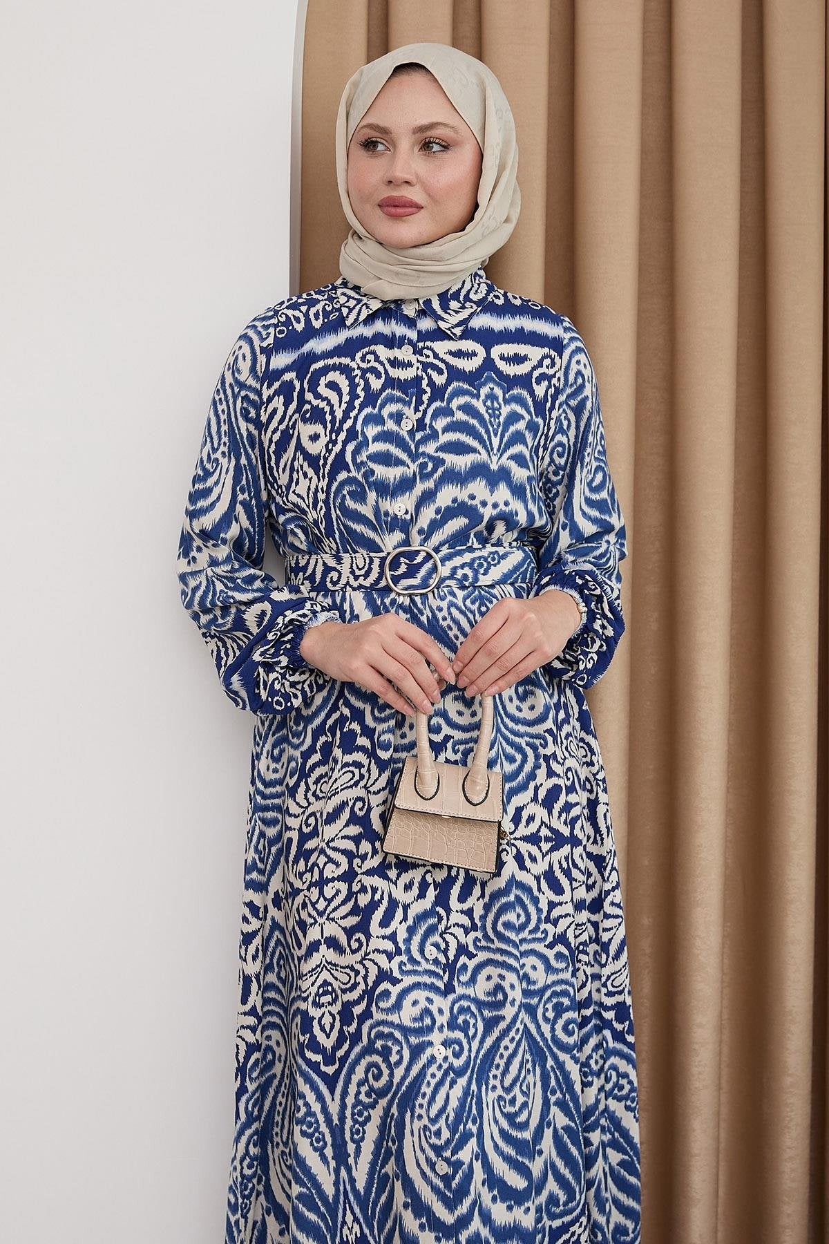 Sude Dress in Blue