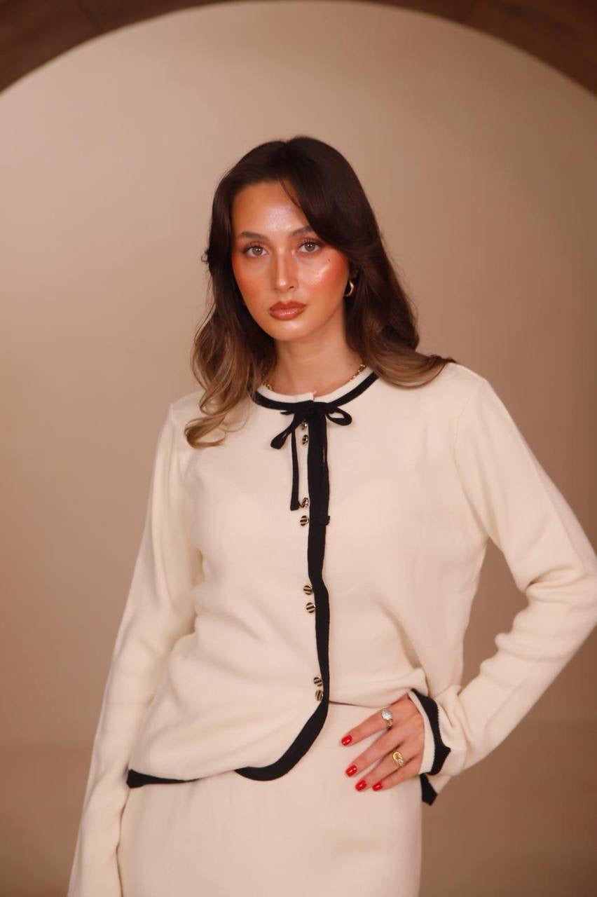 Belle Knit Set in cream – Modestique