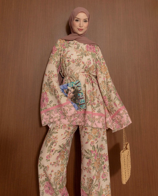 Breeze Linen Set - Pink