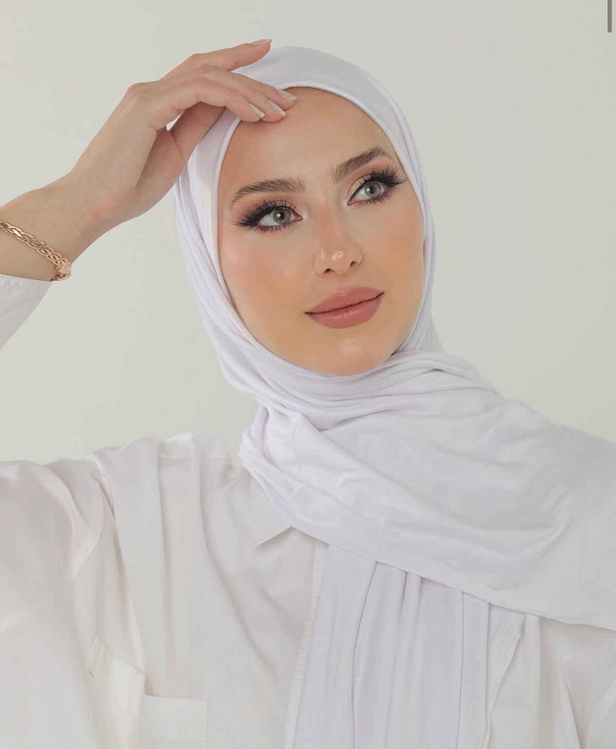 Jersey Hijab -  White