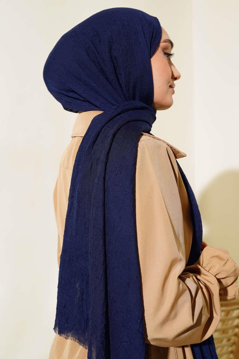 Bamboo Crush Hijab - Navy