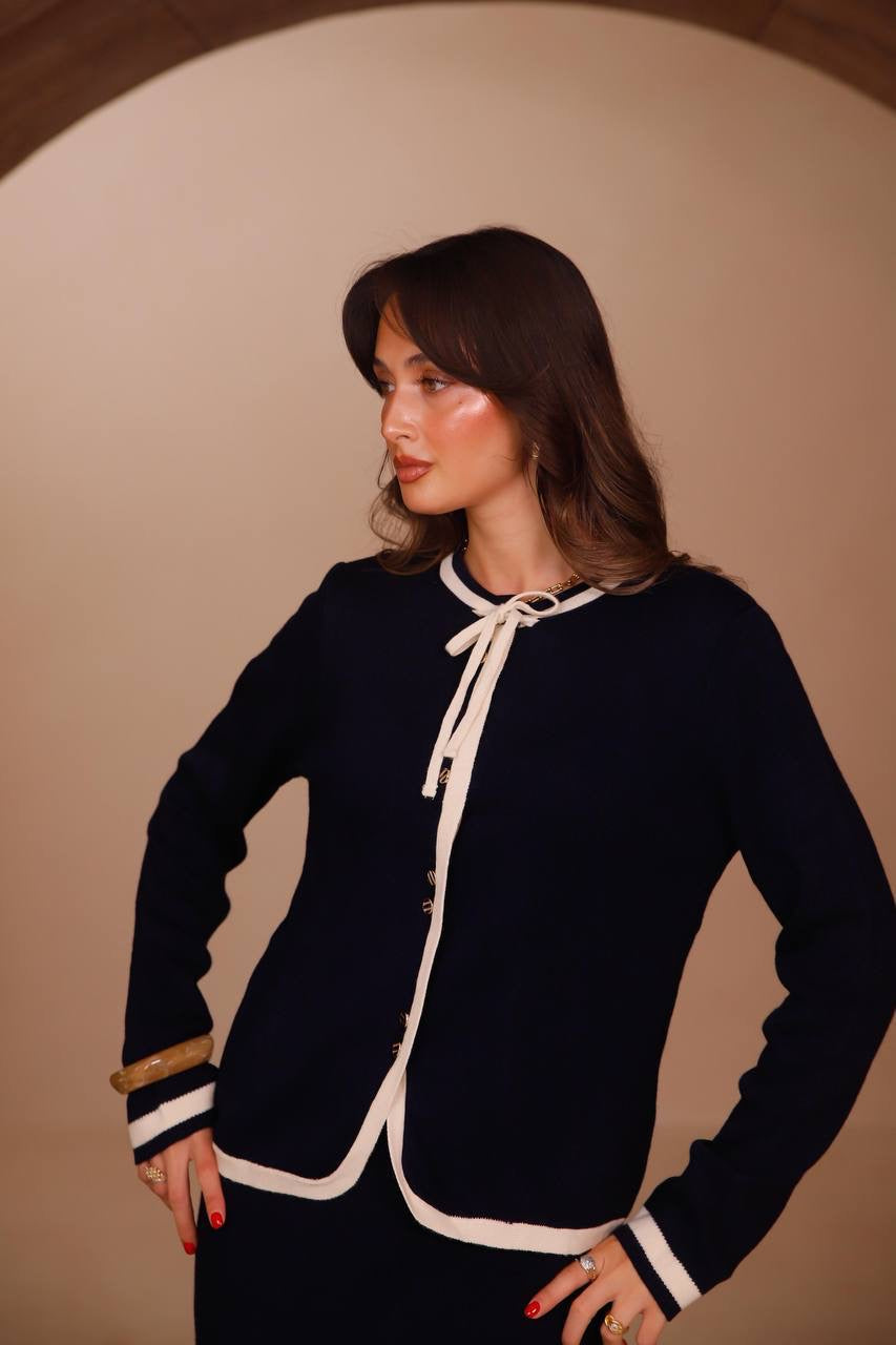 Belle Knit Set in navy – Modestique