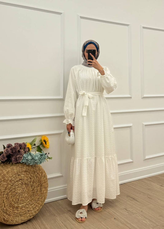 Noor Lined Dress - White