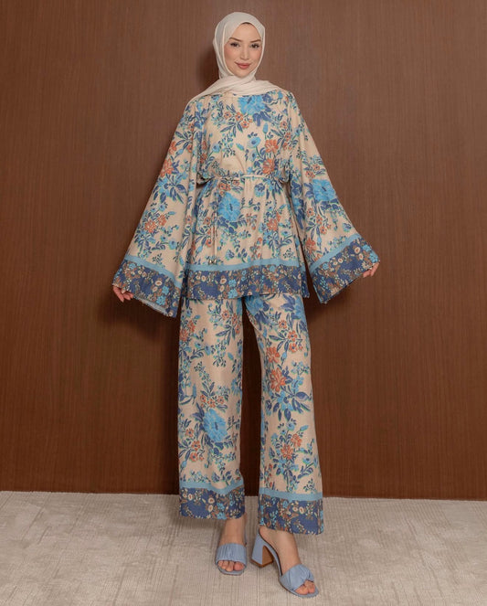 Breeze Linen Set - Blue