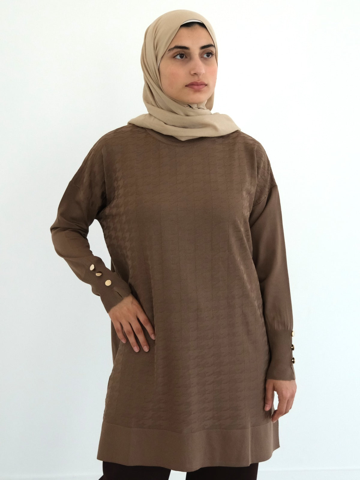 Cool-Touch Houndstooth Tunic