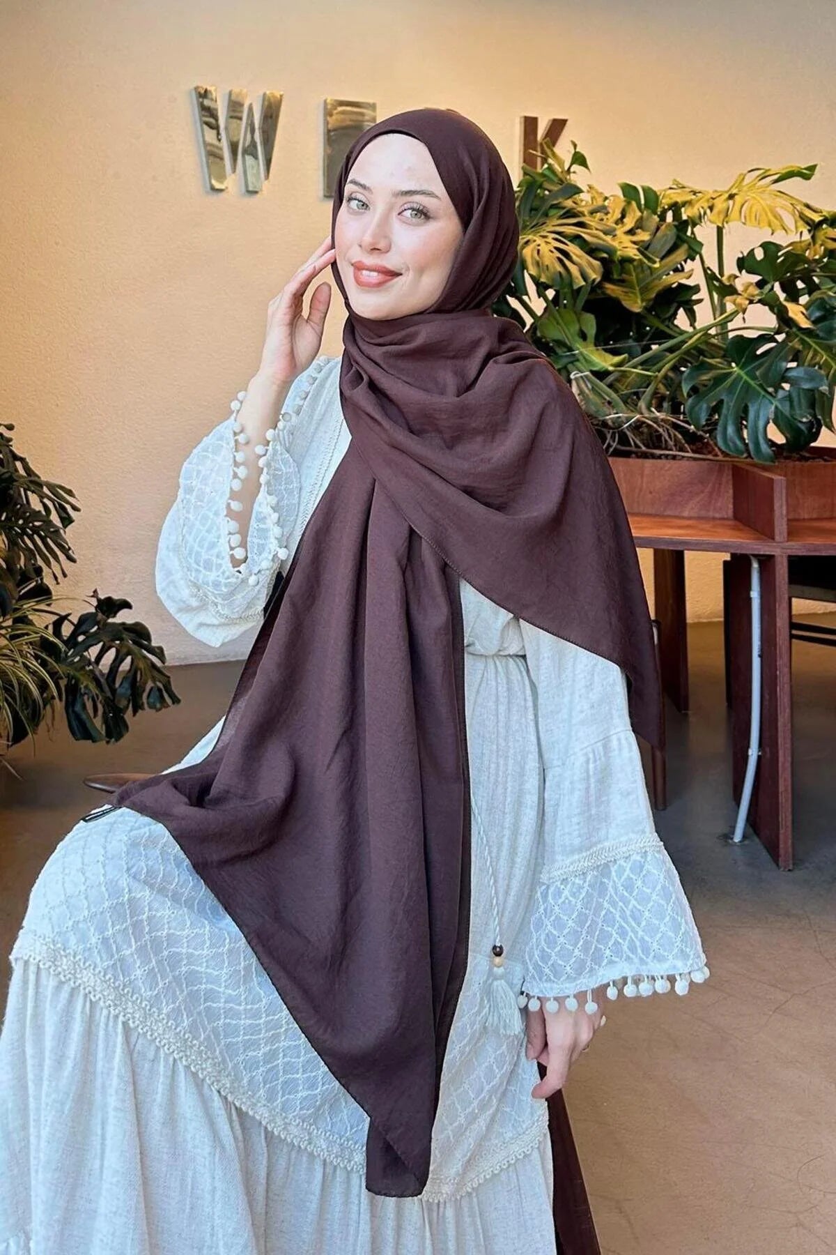 Comfort Cotton Hijab - Bitter Brown
