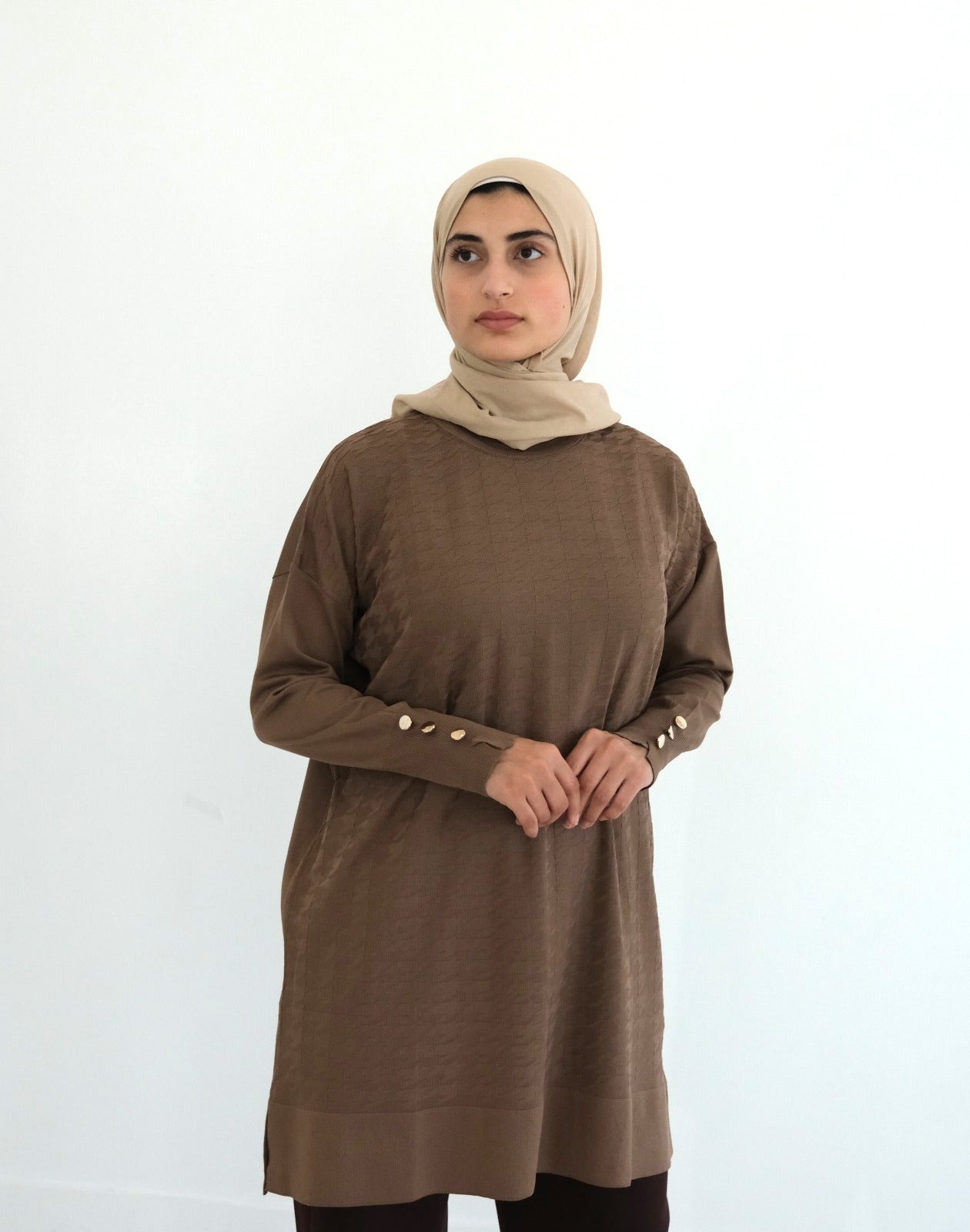 Cool-Touch Houndstooth Tunic