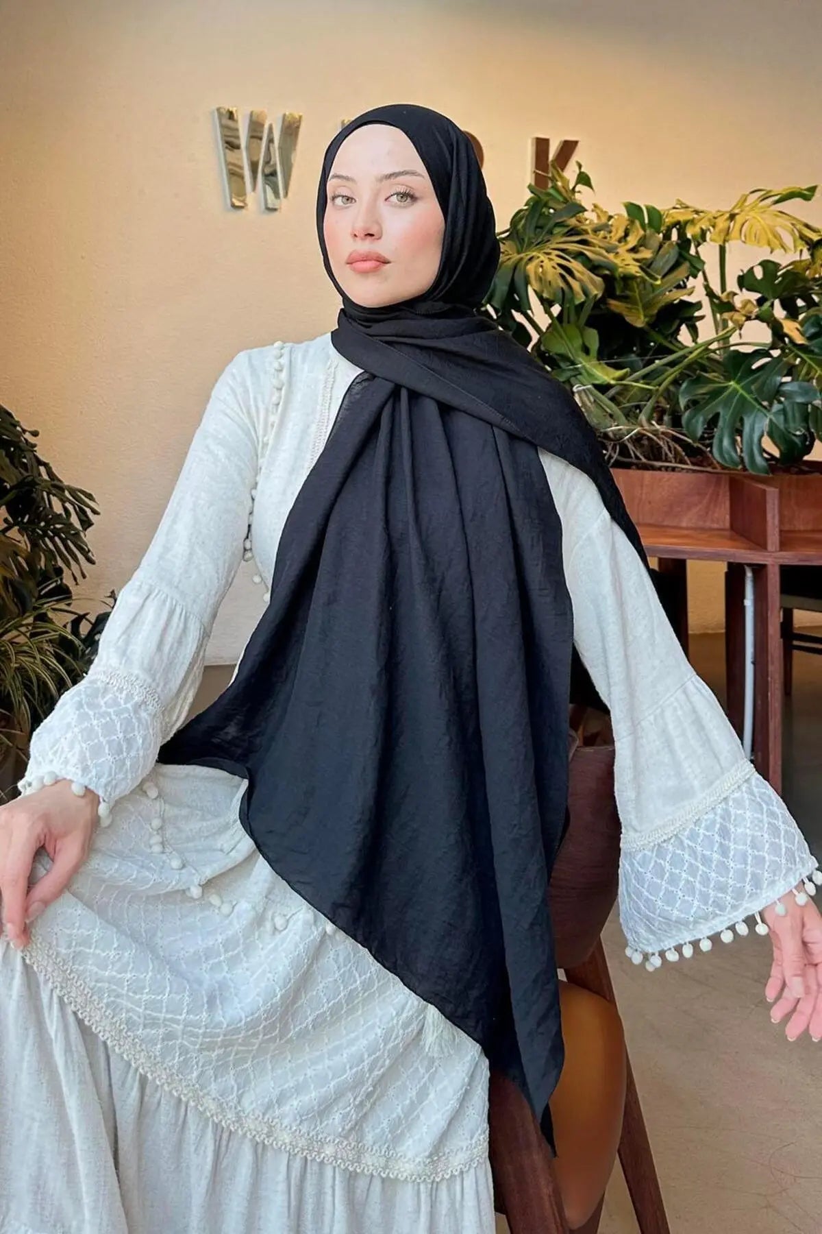 Comfort Cotton Hijab - Black