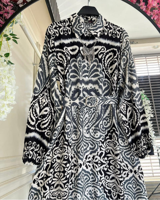 Sude Dress in Gray