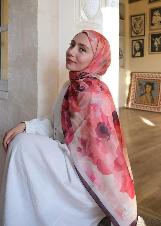 Maribel Print Hijab - Romantic