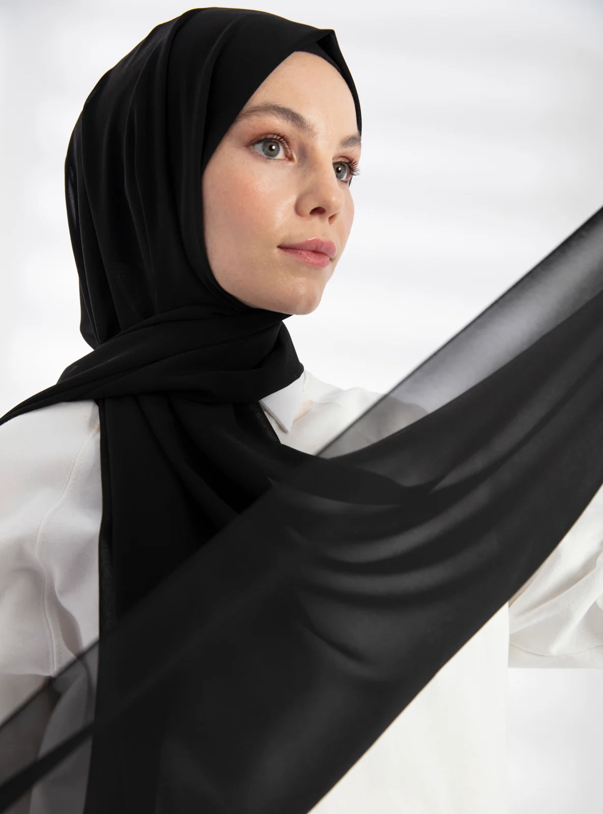 Chiffon Hijab - Black