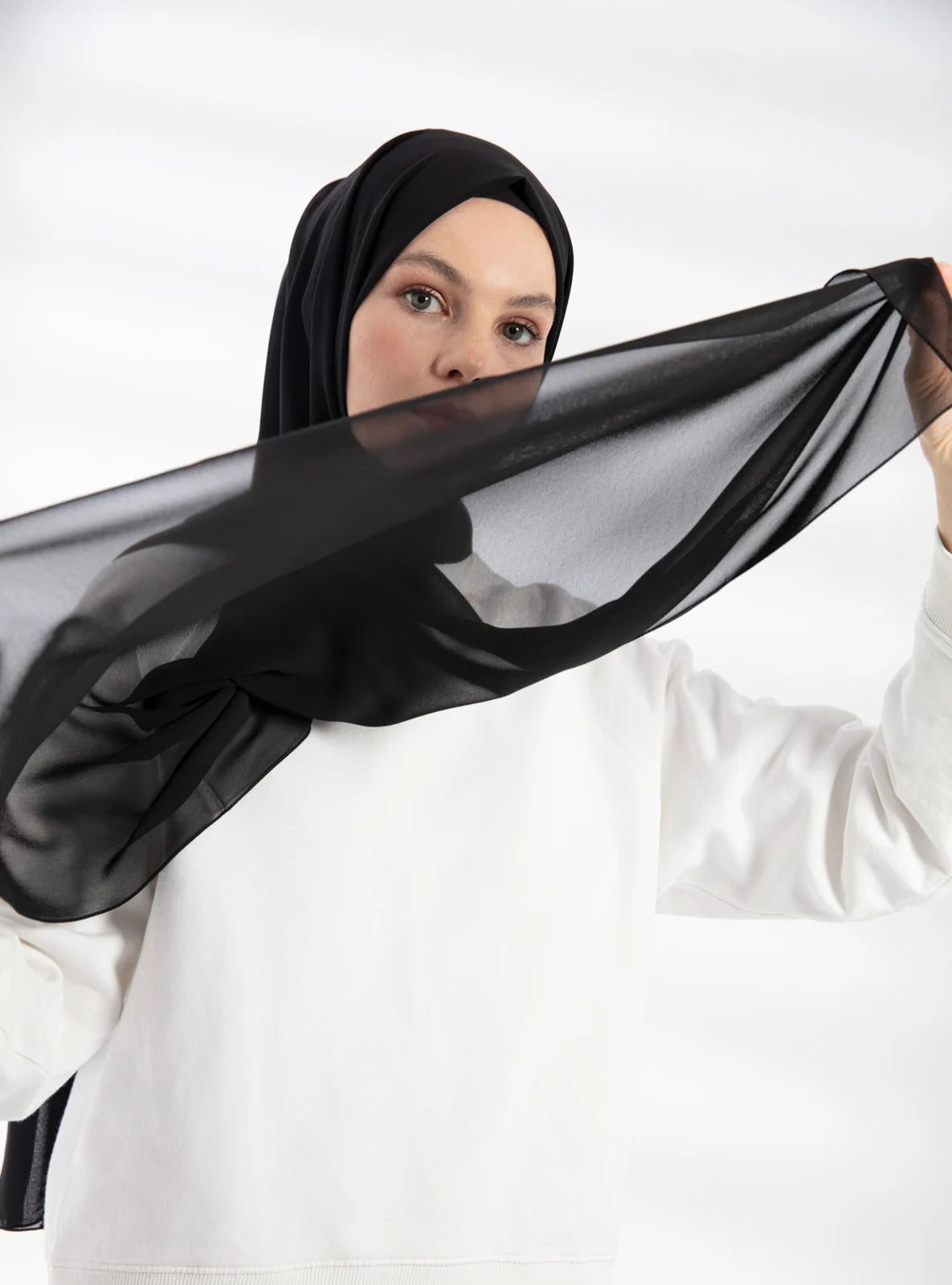 Chiffon Hijab - Black