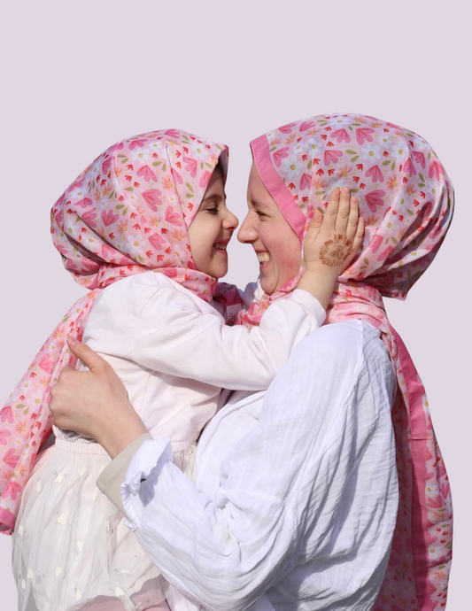 Mom & Me Print Hijab Set - Mini Bloom