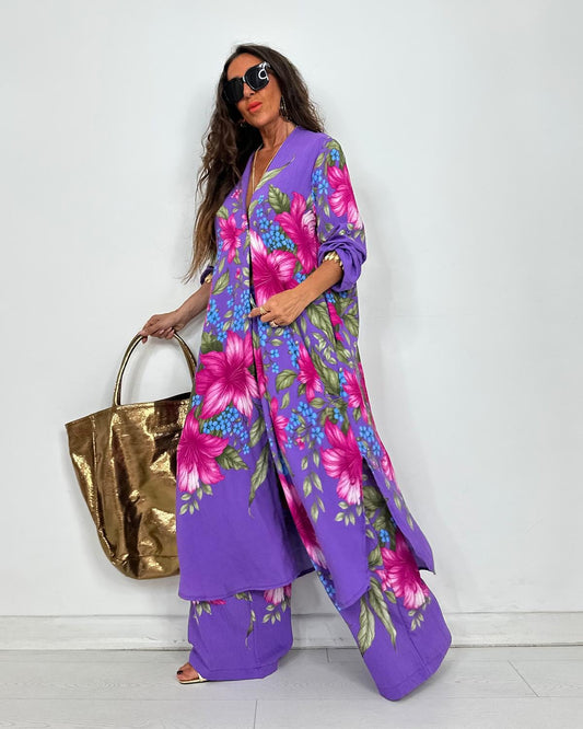 Petals & Purple Pant Set