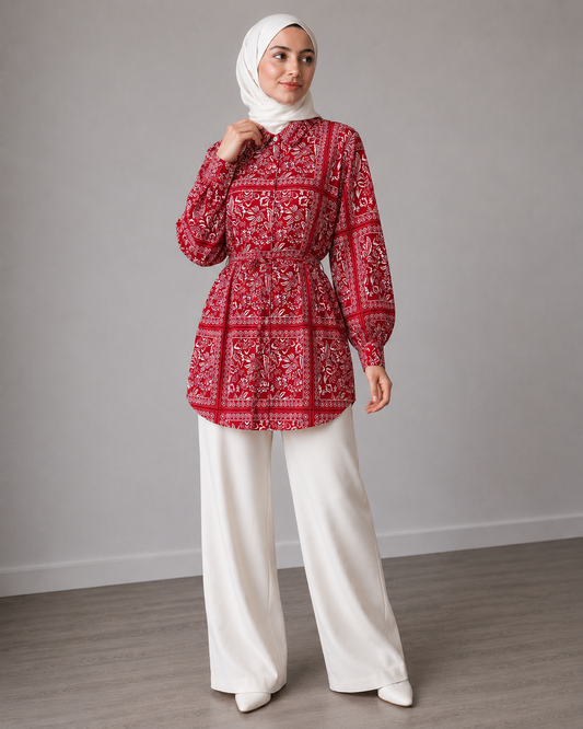 Floral Tunic - Red