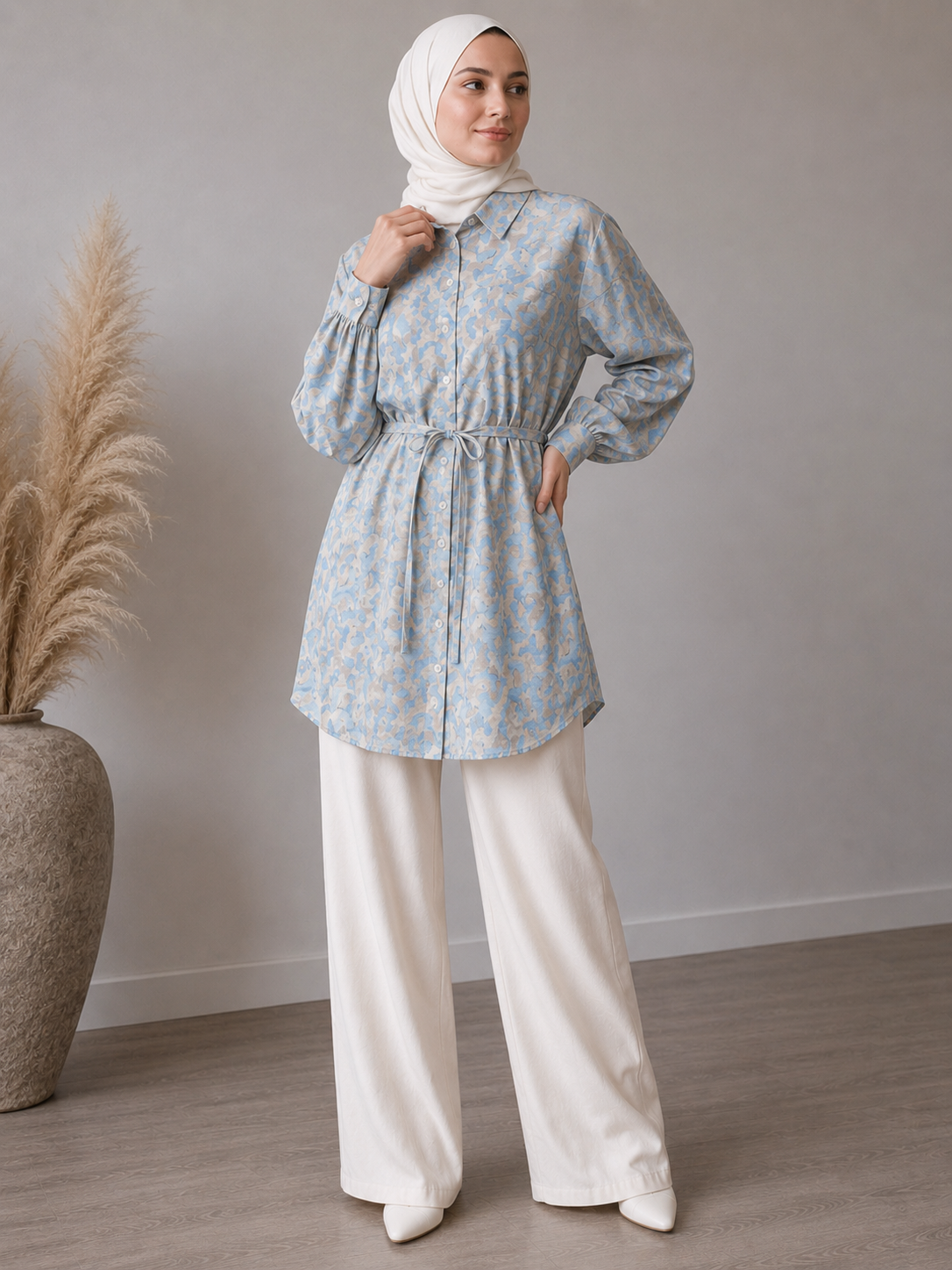 Abstract Tunic - Blue