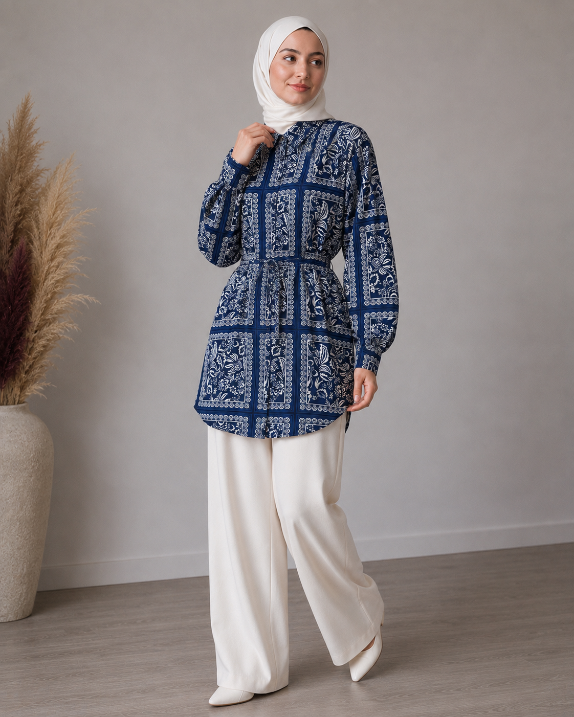 Floral Tunic - Blue